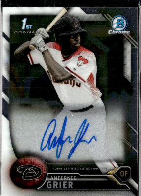 ANFERNEE GRIER 2016 Bowman Chrome 1st Autograph ARIZONA DIAMONDBACKS #CDA-AG