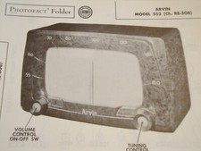 Original Sams Photofact Manual ARVIN 553 159 