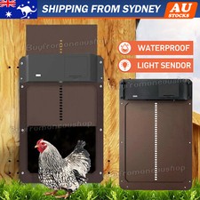 Solar Automatic Chicken Coop Door Opener Cage Closer Timer Light Sensor LCD AU