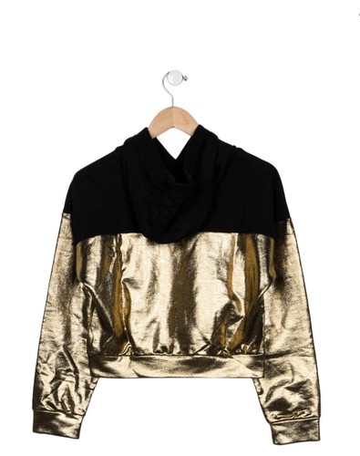 Authentic Balmain Crop Sweatshirt. Black and Gold , Size 16 Girls Fits Women’s S - Picture 2 of 2