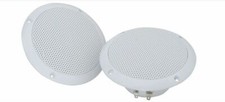 Image of 4 x White 5" 80W 8 Ohm Dual Cone Moisture Resistant Ceiling Speakers Bathroom