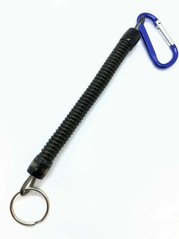 OLAX Plastische Elastische Starke Kordel, Karabiner, Angeln, Schlüsselbund, Wandern