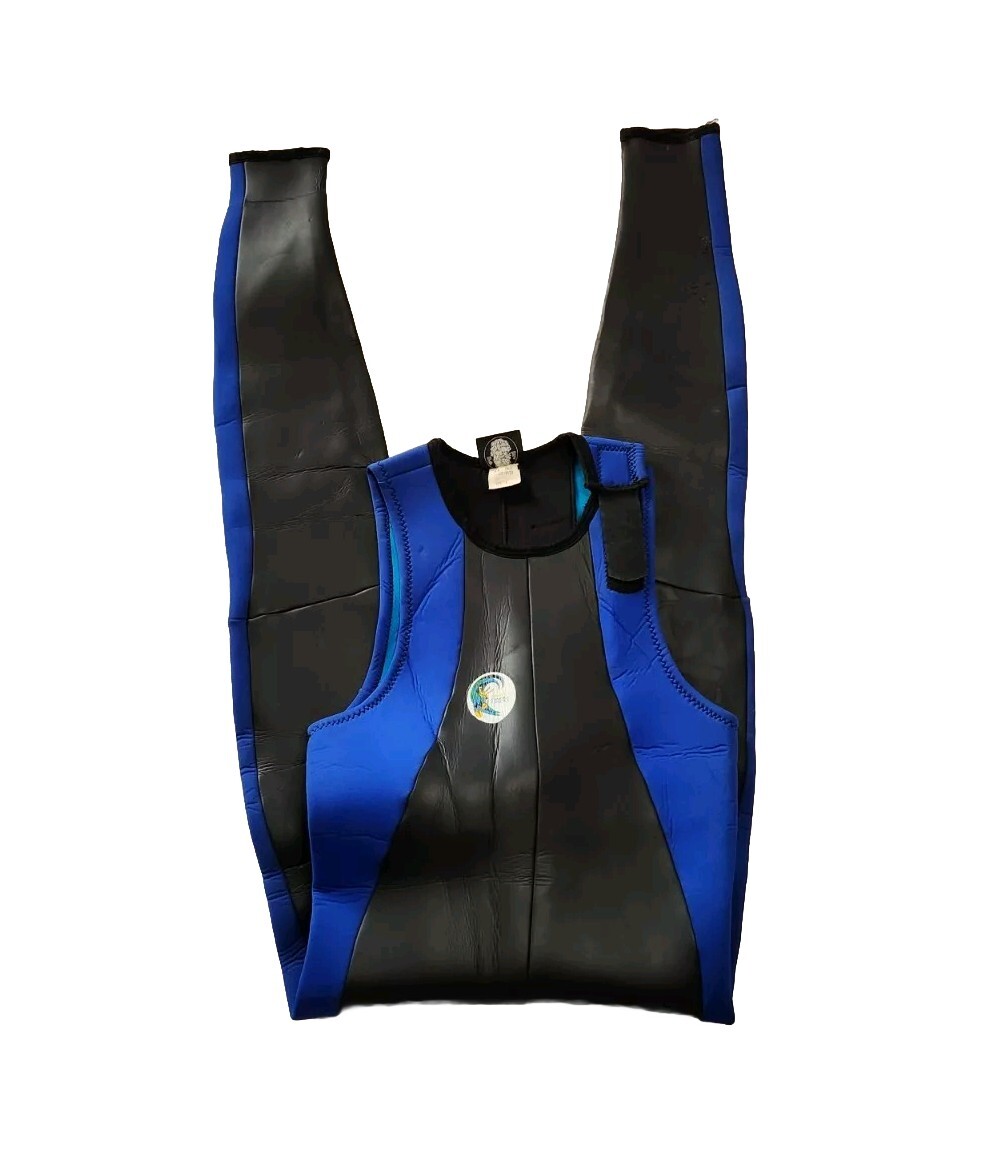 Blue Scuba Diving Men Sleeveless Wetsuit Large Surf Style 94