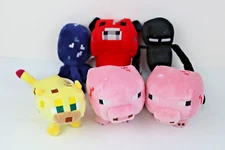 Lot of 6 Small Minecraft 2015 Mojang Plushes