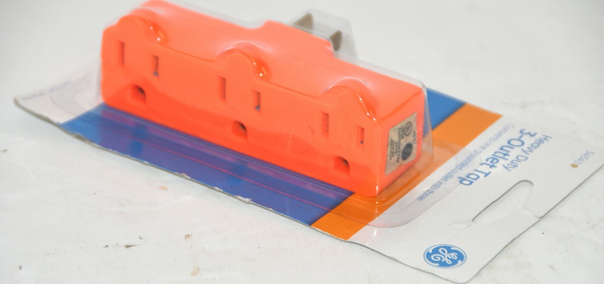 NEW* GE Heavy Duty 3 Outlet Adapter, 3-Prong Power Splitter