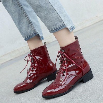 wingtip ankle boots womens