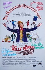 WILLY WONKA POSTER AUTOGRAPHED, SIGNED BY 4. ...