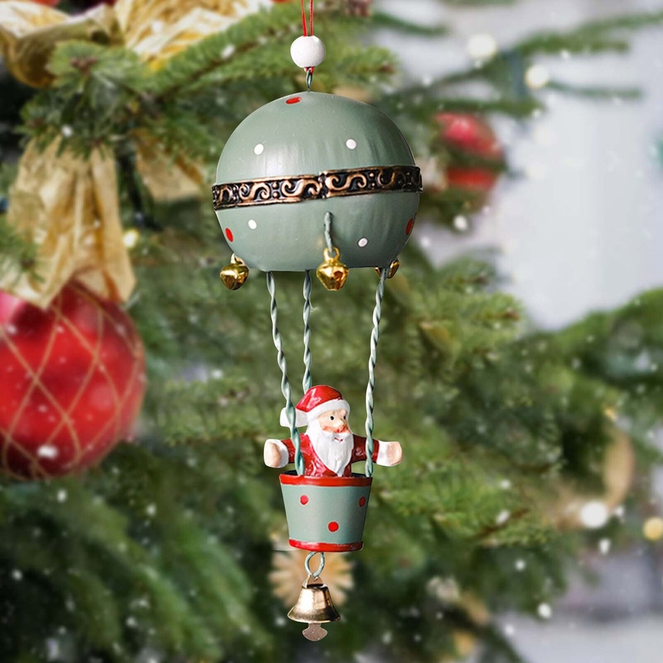 Christmas Tree Hot Air Balloon Snowman Santa Decoration Small Pendant