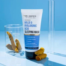Dr.Sheth's Haldi & Hyaluronic Acid Sleeping Mask | Gives Ultimate Hydration |40g