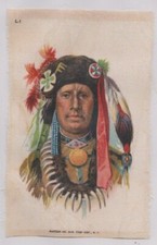 SET OF 6XL A.T.C. SILK CIGARETTE CARDS 1910 - INDIAN PORTRAITS