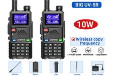 2SET BAOFENG UV-5RH VOX TRUE TRI BAND COPY FREQUENCY HAM RADIO WALKIE TALKIE KIT
