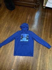 Under Amour Cold Gear Blue Sm/p/ch Hoodie Sweatshirt