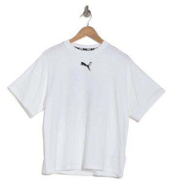 Puma Stewie Logo Print T-Shirt White Women’s Size Medium