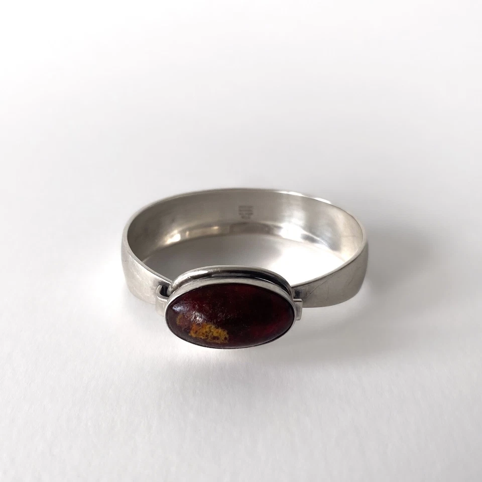 Vintage Silver And Amber Bracelet Signed Nils Erik From - Denmark, 1970s - Image 2 of 4