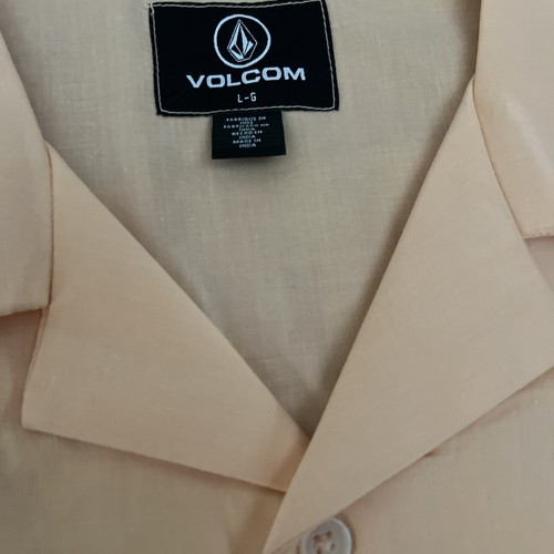 VOLCOM Men's BARACOSTONE S/S Woven Button Shirt Peach Bud Mens Size Large - NWT - Picture 7 of 9