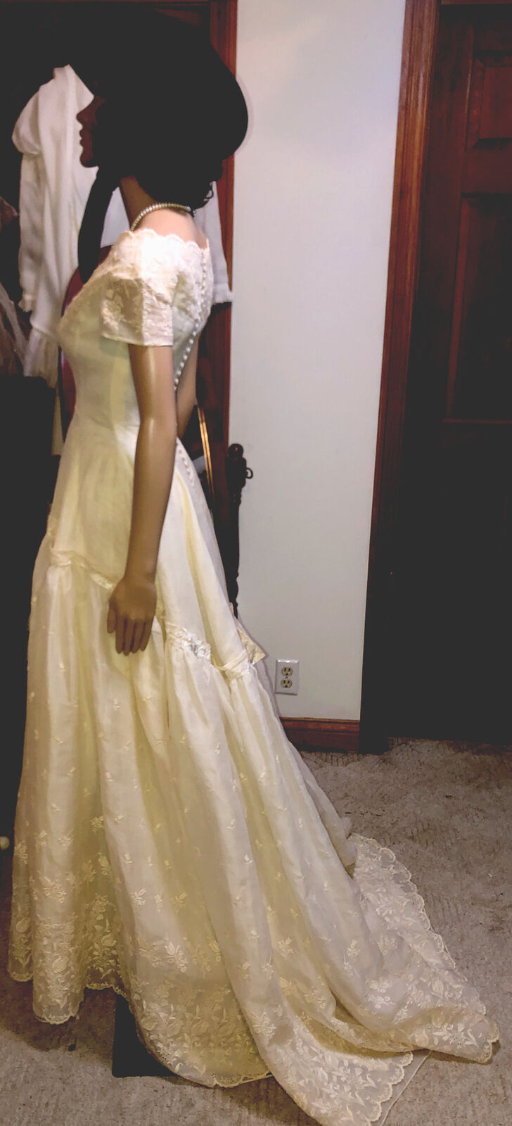 BRIDAL WEDDING DRESS GOWN Vintage-Victorian -Hand… - image 4