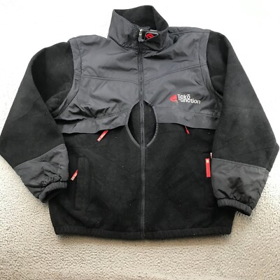 Ecko Function Fleece Jacket Adult 2XL Black Full Zip Removable Sleeves 58839