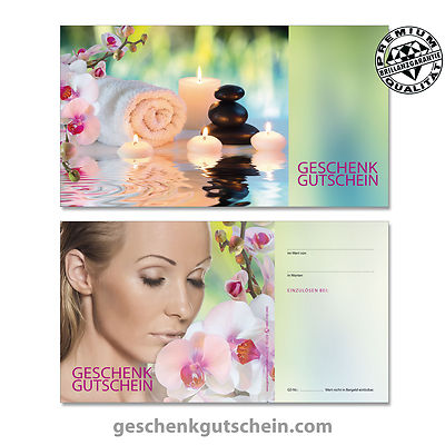 Gutscheinkarten ''Standard'' für Kosmetik, Beauty, Wellness, Massage, Spa KS1233