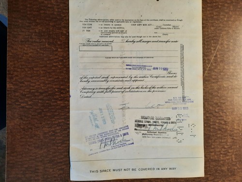 The Offshore Co. - Stock Certificate- - Jan 24th 1968 - Original - Picture 4 of 5