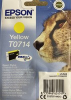 2 StÜCk - Epson T0714 \Gepard\" Tinte Single Pack Gelb (Tintenpatrone)"