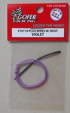 Violet Plug Wire w Boot 1:24 1:25 Gofer Racing Model Car ACCESSORY 16118