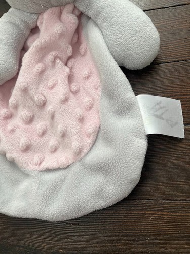 Baby Gear Lovey Gray Pink Monkey Clutch Minky Dot Security Blanket - Picture 3 of 4