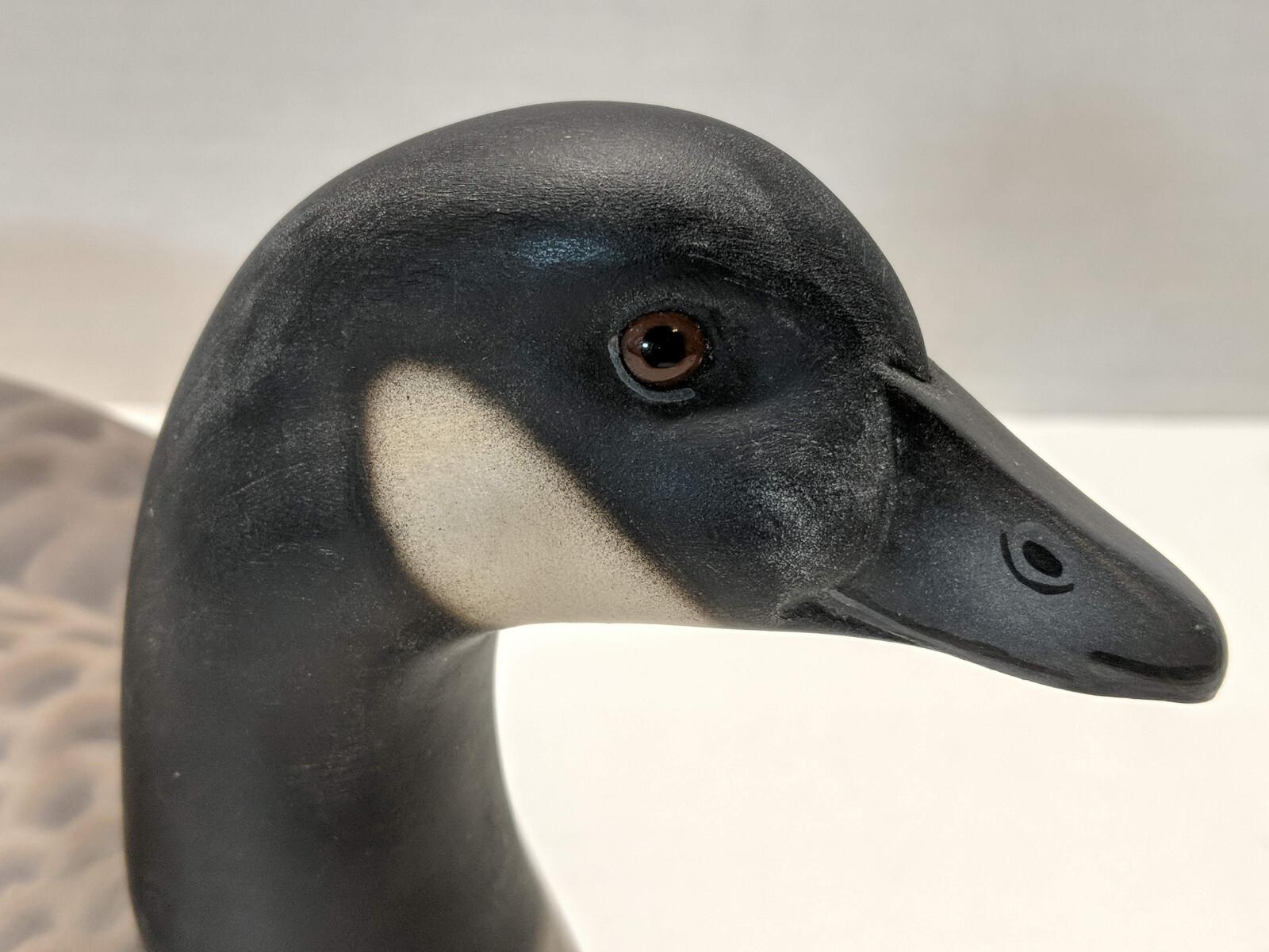 Hand Carved Wood Canada Goose Decoy 13" Decoys by Fell Signed L Fell