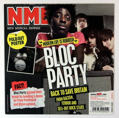 Bloc Party - NME Card with Fold-Out Poster (32cm x 32cm) New