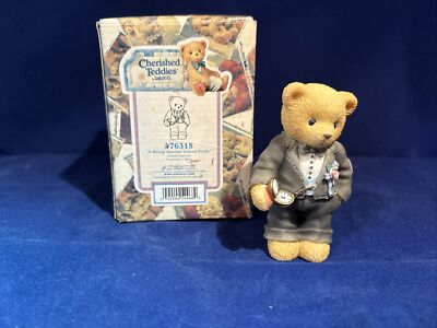 1998 Cherished Teddies ''A Beary Special Groom-To-Be'' 476315 Retired