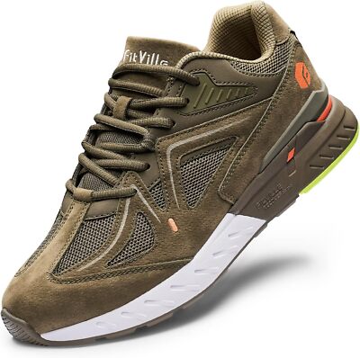 FitVille Rebound Core V1 Walking Shoes Mens Size US 10W Wide Army Green Men main image 4