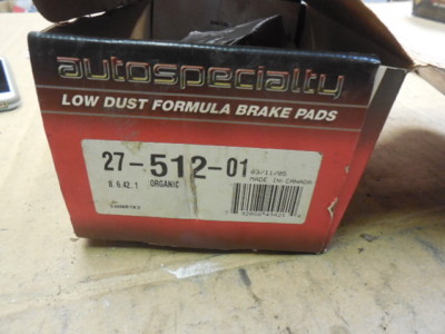 98 Eagle Vision Rear Disc Brake Pad Set 27-512-01 BP-43