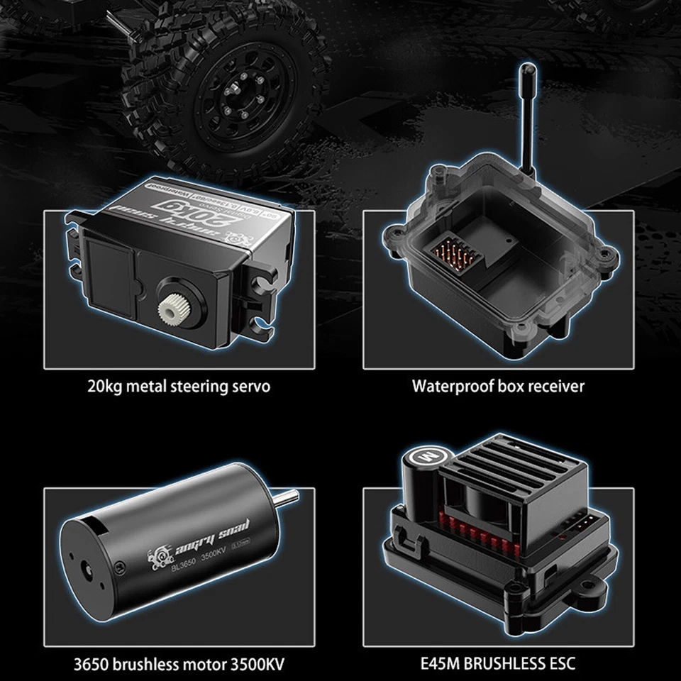 MJX H12Y RC Car 1:12 Off Road Remote Controlled Rock Crawler Brushless 2S 7.4V - Image 3 of 4