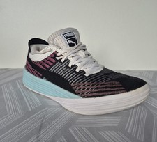 Puma Clyde All Pro. Black, Pink And Green Size UK 7 Used  Condition
