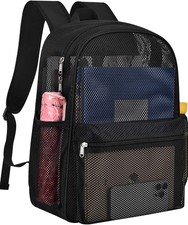Mesh Backpack Lightweight See through College Student Backpack for Commuting Swi