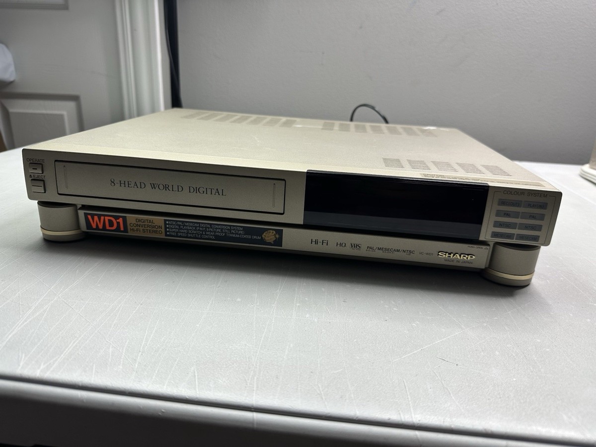 Rare! sharp VC-WD1 universal vhs Recorder Player Hi-Fi