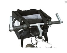 Expandable Pet Carrier Backpack   Dog Bike Basket with Mesh Windows, Grey