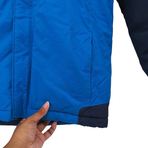 Columbia Kids L 14/16 Omni Shield Hooded Puffer Jacket Blue Long Sleeve FLAWS - Picture 3 of 13