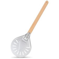 testyu Pizza Turning Peel 7 Inch Perforated Pizza Peel Non Stick Pizza Paddle