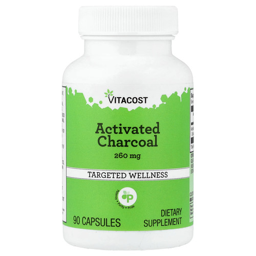 Activated Charcoal, 260 mg, 90 Capsules