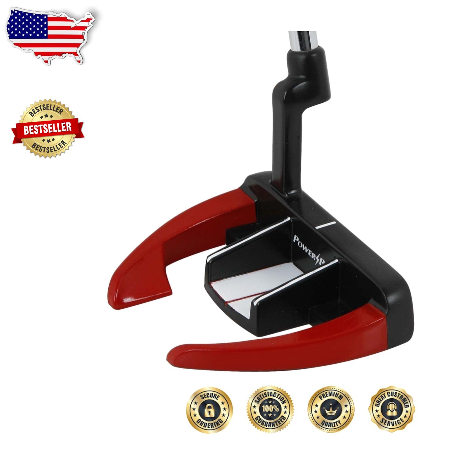 Putter M200 Rs-x 35" Right Hand Black Red White High Moi Soft Face
