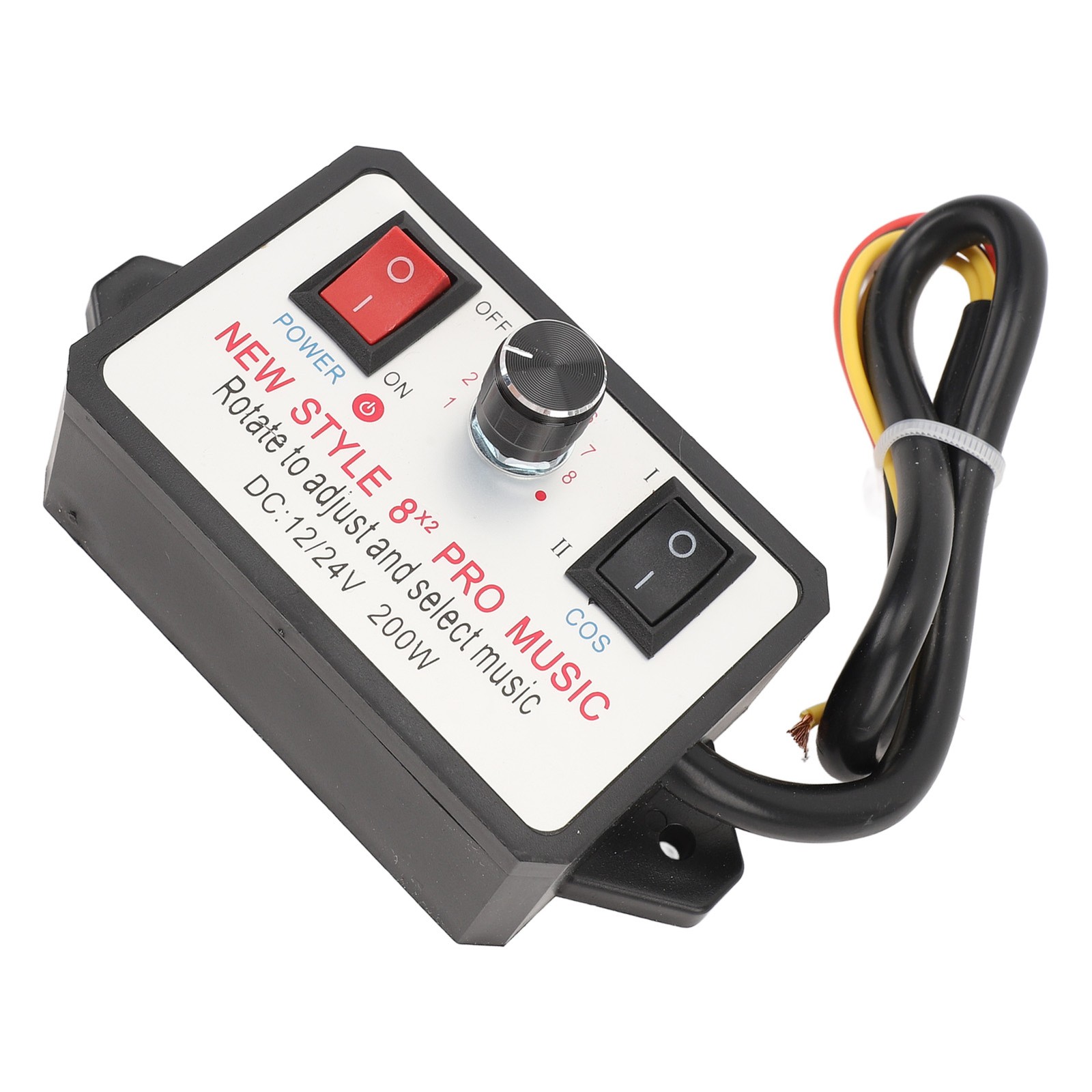 ﹢Car Horn Controller 16 Sound Effect Adjustable DC 12V 24V Dual Tone Car Horn