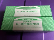 Dr. Bronner's Toothpaste - Spearmint - 5oz  Whitening, Natural & 70% Organic 2pc