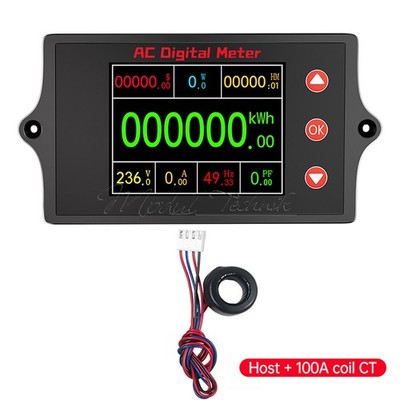 AC 80-260V 0-100A Voltage Current Meter Electric Power Energy Frequency Monitor