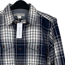 NEW Outerknown Blanket Shirt Flannel Button Down Mens S Plaid Organic Cotton