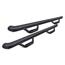 For Chevy Silverado 1500 04-06 N-fab 3 Cab Length Black Round Nerf Steps