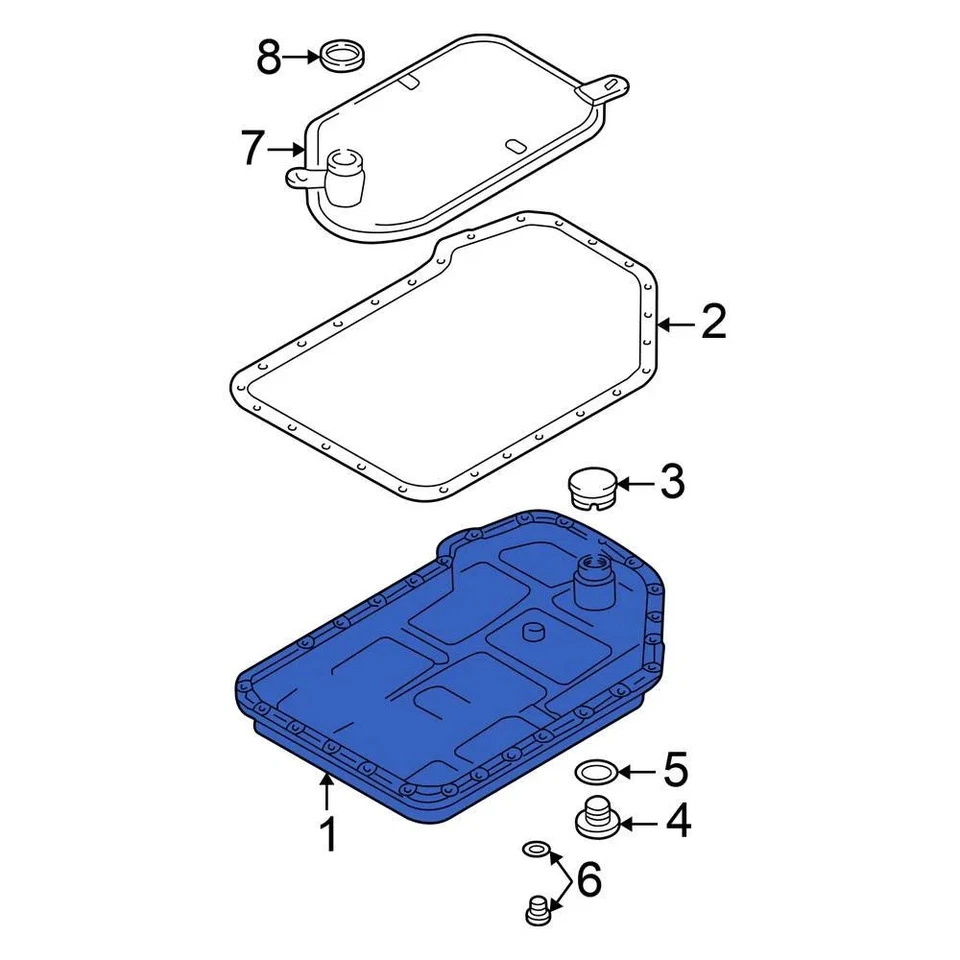 For Volkswagen Passat 1998-2005 Volkswagen 01V321359B Transmission Oil Pan Foto 4 de 4
