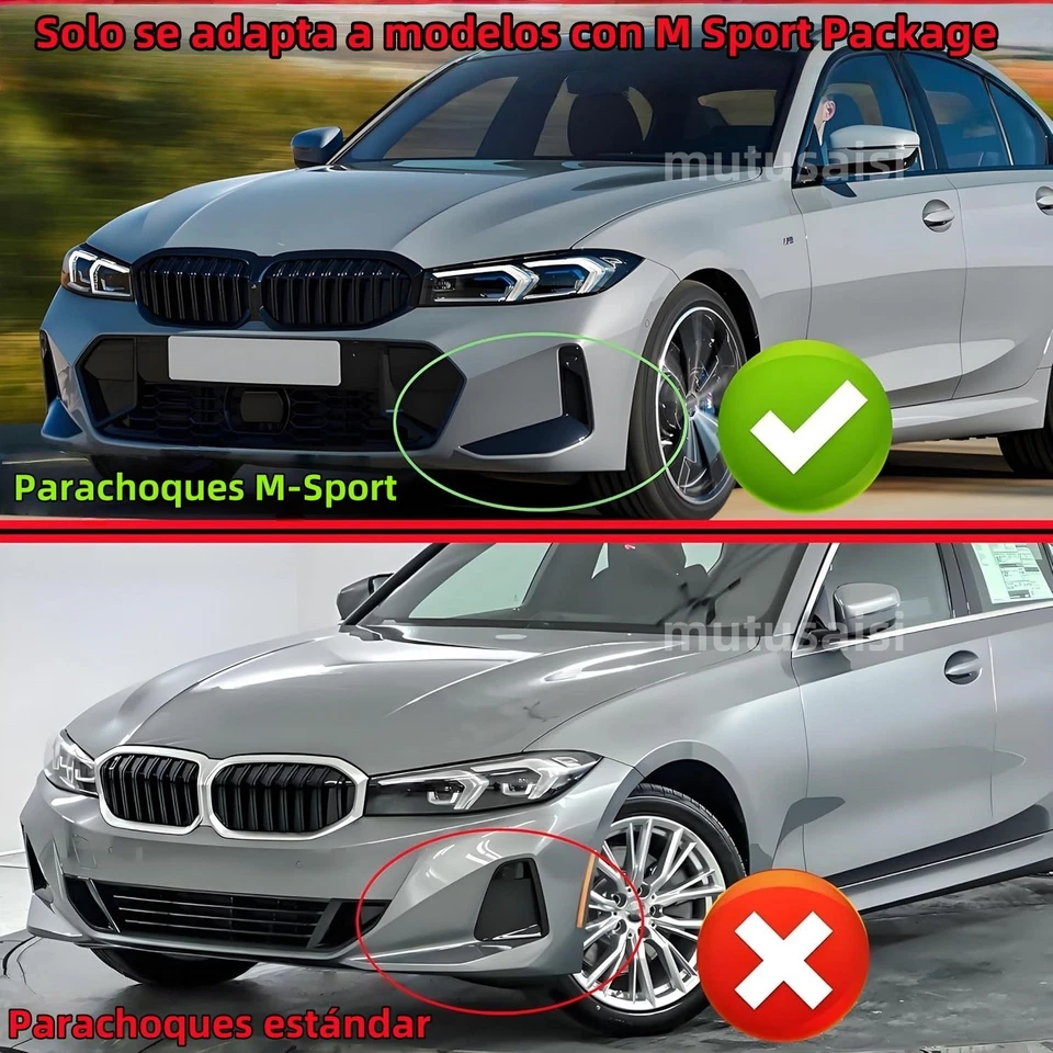 Para BMW 3 G20 Touring G21 M Sport M340i 22-24 de separador de labios delanteros - Imagen 2 de 4