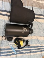 128OZ Insulated Water Bottles with Strap   1 Gallon Large Water Jug with Straw  