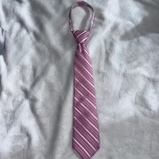 XMI Boys Faux Necktie Pink/White Stripes From Von Maur