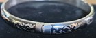 Sterling 925: Vintage; Estate Sterling Silver Siam Bangle Womens Bracelet 14.07g — photo 8